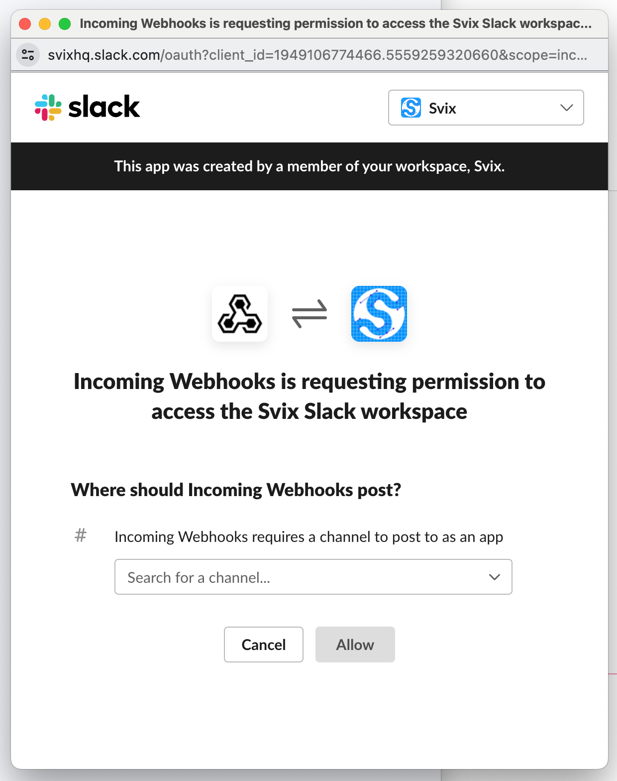 Authorize Slack